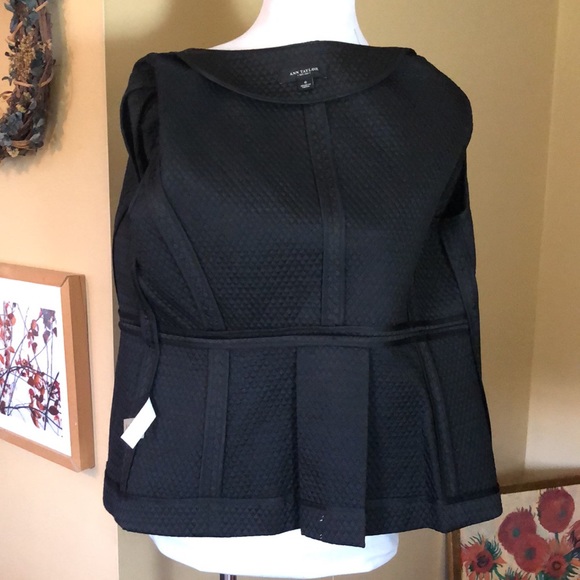 ANN TAYLOR Size 6 Diamond Quilted Classic Snapfront Blazer Lightweight $168 NEW - Picture 11 of 16